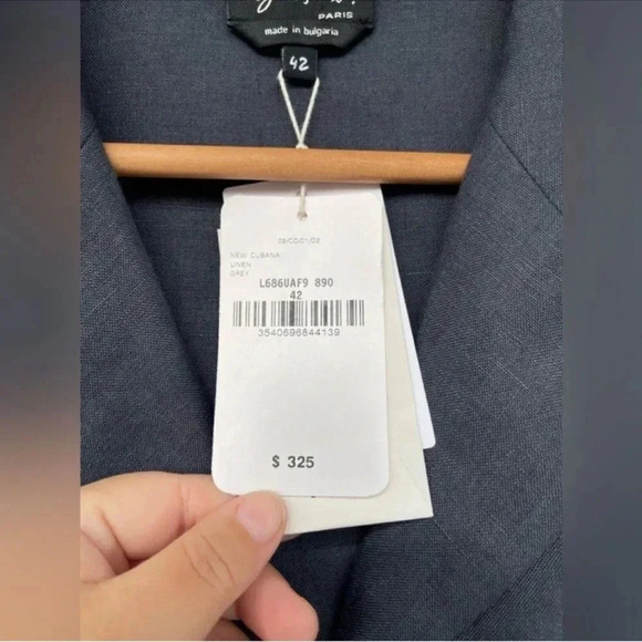 Agnes B dark grey linen New Cubana shacket 42/10 - Picture 10 of 15